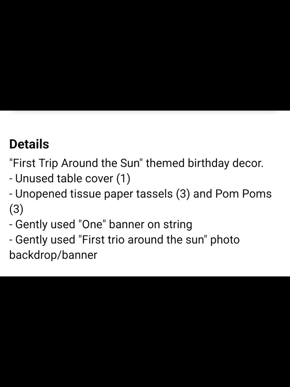 First Birthday Decor - Space Themed Backdrop, Banner, Tablecloth